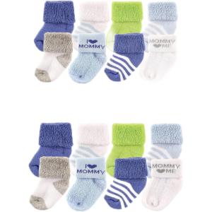 imageLuvable Friends Baby Grow with Me Cotton Terry SocksBlue Mom