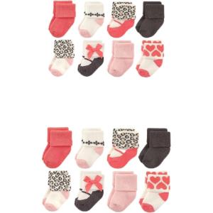 imageLuvable Friends Baby Grow with Me Cotton Terry SocksLeopard 16pack