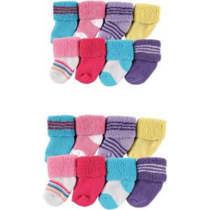 imageLuvable Friends Baby Grow with Me Cotton Terry SocksMulticolor Pink 16pack