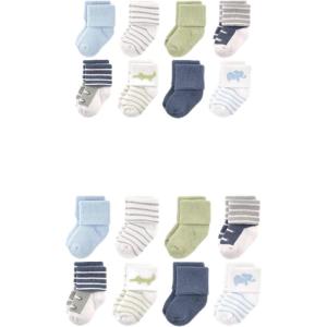 imageLuvable Friends Baby Grow with Me Cotton Terry SocksSafari 16pack