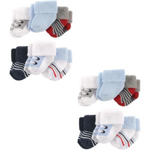 imageLuvable Friends Baby Newborn and Baby Socks Multipack SetBlue Gray Sneakers 12piece