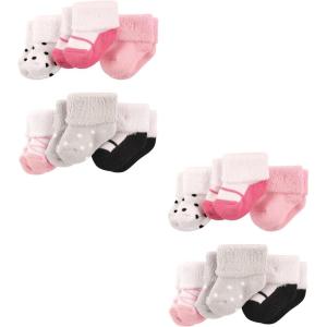 imageLuvable Friends Baby Newborn and Baby Socks Multipack SetPink Black Shoes 12piece
