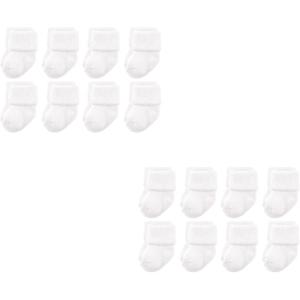 imageLuvable Friends Baby Newborn and Baby Terry Socks MultipackWhite 16piece