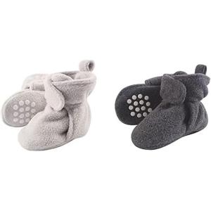 imageLuvable Friends Boy Cozy Fleece Booties 2Pack Gray Charcoal Heather 612 Months