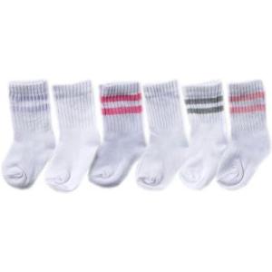 imageLuvable Friends Boys Baby Crew Socks 6 Pack Pink