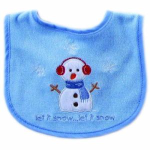 imageLuvable Friends Christmas Embroidered Bib Let It SnowLet It Snow