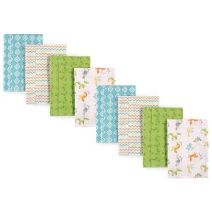 imageLuvable Friends Cotton Poly Flannel Burp Cloths Multipack Girl Feathers 8Pack One SizeAbc 8pack