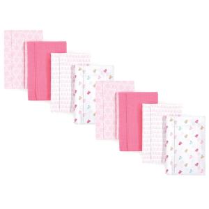 imageLuvable Friends Cotton Poly Flannel Burp Cloths Multipack Girl Feathers 8Pack One SizeBirdies 8pack