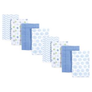 imageLuvable Friends Cotton Poly Flannel Burp Cloths Multipack Girl Feathers 8Pack One SizeBlue 8pack