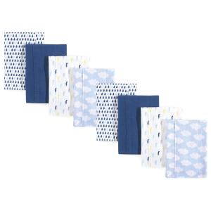 imageLuvable Friends Cotton Poly Flannel Burp Cloths Multipack Girl Feathers 8Pack One SizeBoy Clouds 8pack