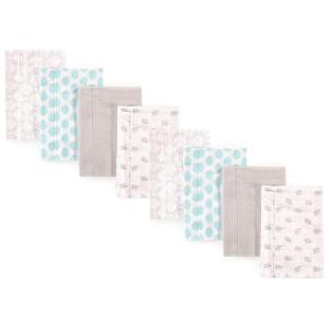 imageLuvable Friends Cotton Poly Flannel Burp Cloths Multipack Girl Feathers 8Pack One SizeElephant 8pack