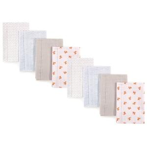 imageLuvable Friends Cotton Poly Flannel Burp Cloths Multipack Girl Feathers 8Pack One SizeFox 8pack