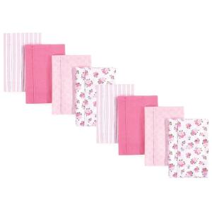 imageLuvable Friends Cotton Poly Flannel Burp Cloths Multipack Girl Feathers 8Pack One SizeGarden 8pack