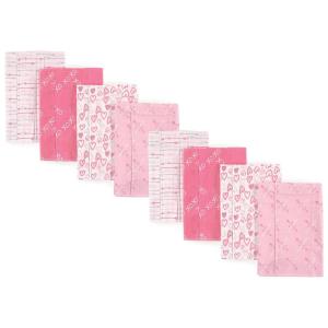 imageLuvable Friends Cotton Poly Flannel Burp Cloths Multipack Girl Feathers 8Pack One SizeLove 8pack