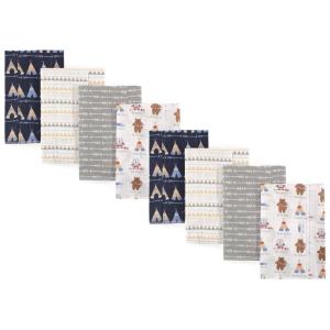 imageLuvable Friends Cotton Poly Flannel Burp Cloths Multipack Girl Feathers 8Pack One SizeTribe 8pack