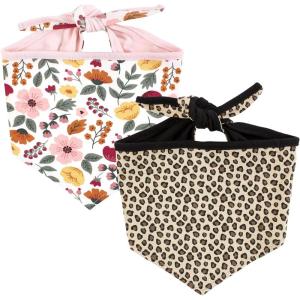 imageLuvable Friends Dog Reversible Pet Dog and Cat Bandana Bibs 2pk Botanical Leopard One SizeBotanical Leopard