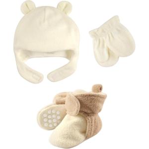 imageLuvable Friends Fleece Winter Hat Mittens and Booties SetCream and Tan