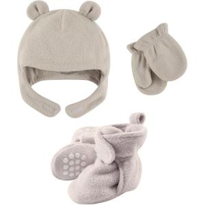 imageLuvable Friends Fleece Winter Hat Mittens and Booties SetLight Gray