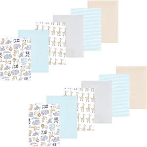 imageLuvable Friends Hudson Baby Flannel Burp Cloths 12pk SetKangaroo Pastel