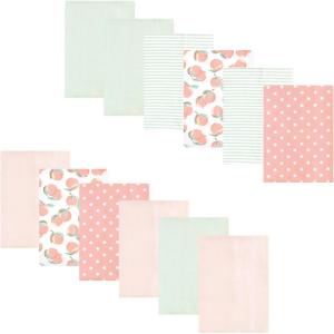 imageLuvable Friends Hudson Baby Flannel Burp Cloths 12pk SetPeach