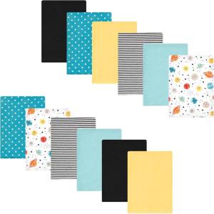imageLuvable Friends Hudson Baby Flannel Burp Cloths 12pk SetPlanets