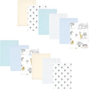 imageLuvable Friends Hudson Baby Flannel Burp Cloths 12pk SetSafari Friends