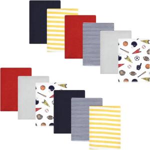 imageLuvable Friends Hudson Baby Flannel Burp Cloths 12pk SetSports