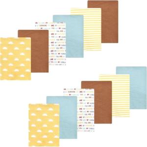 imageLuvable Friends Hudson Baby Flannel Burp Cloths 12pk SetSunshine