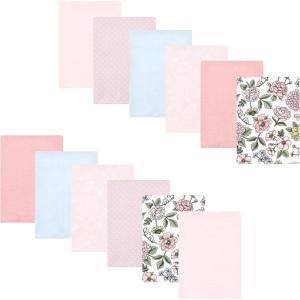 imageLuvable Friends Hudson Baby Flannel Burp Cloths 12pk SetVintage Floral