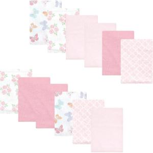 imageLuvable Friends Hudson Baby Flannel Burp Cloths 12pkPink Butterfly Garden