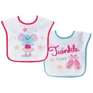 imageLuvable Friends Printed Bib with PEVA Backing Pink 2CountPink