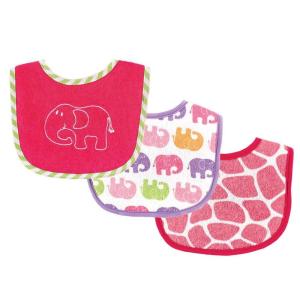 imageLuvable Friends Safari Themed Baby Drooler Bibs Pink 3CountPink