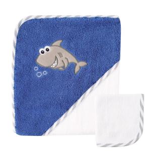 imageLuvable Friends Underwater Animals Hooded Woven Terry Baby Towel BlueBlue