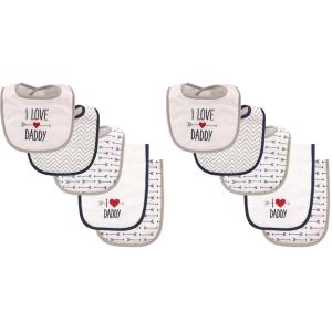imageLuvable Friends Unisex Baby Bib and Burp Cloth Set Boy Thank Heaven One SizeBoy Daddy