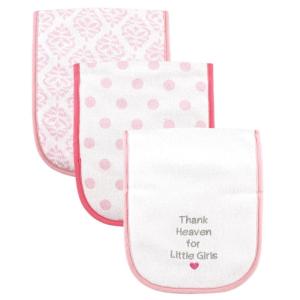 imageLuvable Friends Unisex Baby Cotton Burp Cloths with Fiber Filling Dinosaur One SizeGirl Thank Heaven