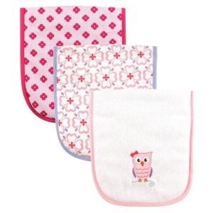 imageLuvable Friends Unisex Baby Cotton Burp Cloths with Fiber Filling Dinosaur One SizeOwl