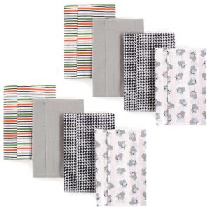 imageLuvable Friends Unisex Baby Cotton Flannel Burp Cloths Bull Dog 8Pack One SizeBull Dog 8pack