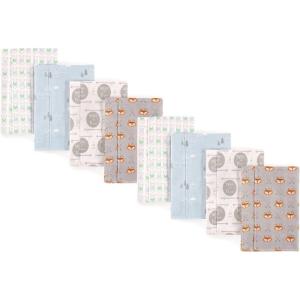 imageLuvable Friends Unisex Baby Cotton Flannel Burp Cloths Wild Free 8Piece One SizeWild Free 8piece