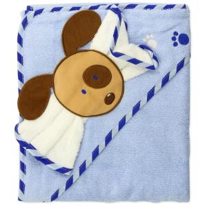 imageLuvable Friends Unisex Baby Cotton Hooded Towel and Washcloth Floral One SizeDog