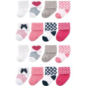 imageLuvable Friends Unisex Baby Cotton Rich Terry Socks 16PackBow