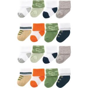 imageLuvable Friends Unisex Baby Cotton Rich Terry Socks 16PackCamo