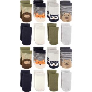 imageLuvable Friends Unisex Baby Cotton Rich Terry Socks 16PackFox Owl