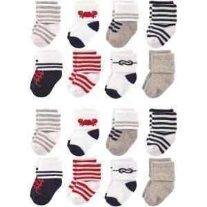 imageLuvable Friends Unisex Baby Cotton Rich Terry Socks 16PackNautical