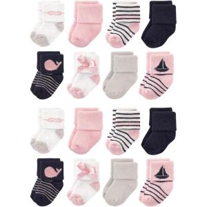 imageLuvable Friends Unisex Baby Cotton Rich Terry Socks 16PackSailboat
