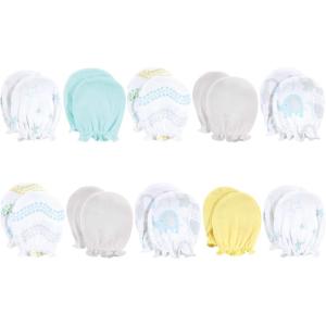 imageLuvable Friends Unisex Baby Cotton Scratch MittensBasic Elephant