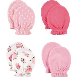 imageLuvable Friends Unisex Baby Cotton Scratch MittensFloral Dot