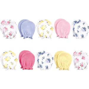 imageLuvable Friends Unisex Baby Cotton Scratch MittensPink Floral
