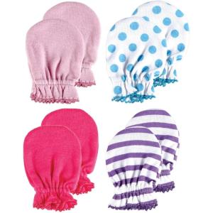 imageLuvable Friends Unisex Baby Cotton Scratch MittensPink Purple