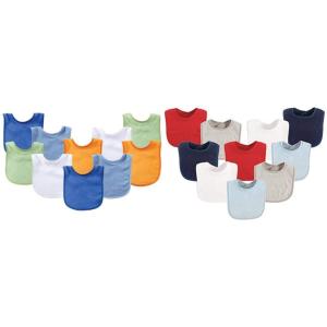 imageLuvable Friends Unisex Baby Cotton Terry Bibs Blue Orange One Size and Luvable Friends Unisex Baby Cotton Terry Bibs Boy Solid One Size