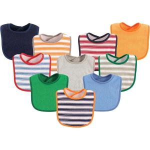imageLuvable Friends Unisex Baby Cotton Terry BibsBoy Stripe